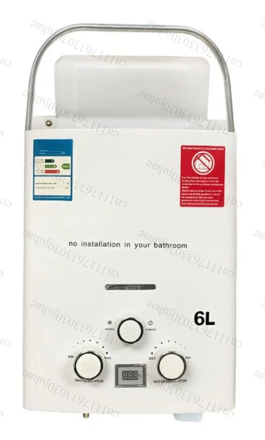 Mobile RV water heater 6 liters outdoor camping portable water heater vertical gas water heater
