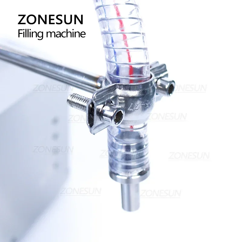 ZONESUN Pompa semiautomatica a ingranaggi a testa singola Olio lubrificante Olio commestibile Riempitrice e pesatrice essenziale