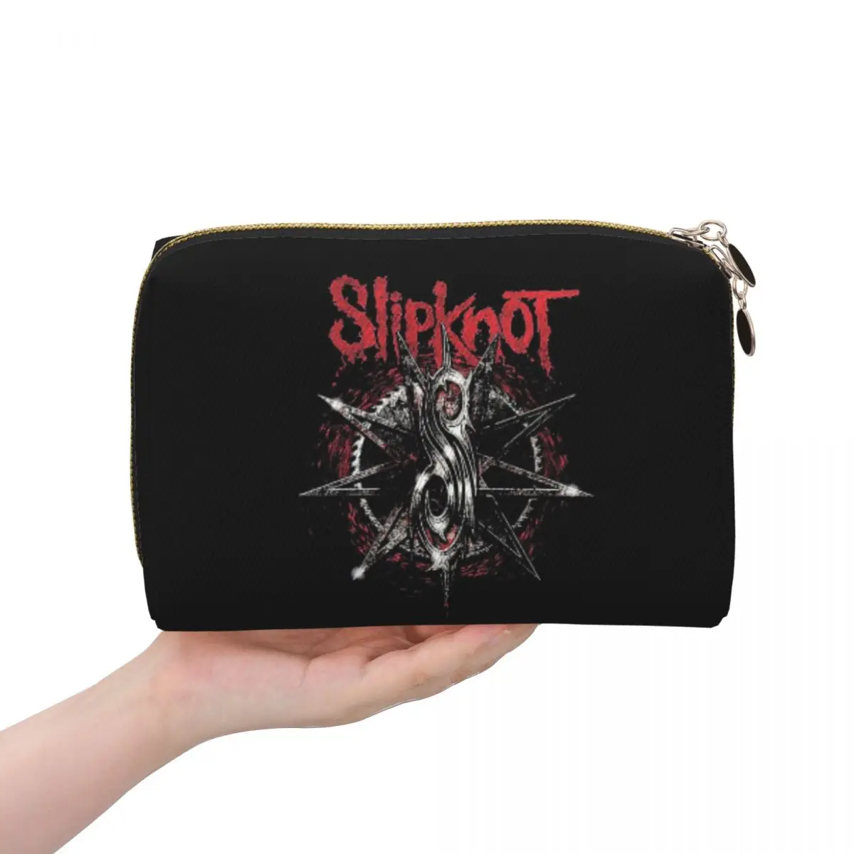 S-Slipknots Heavy Mental Music (3) Women Cosmetic Bags Travel Makeup Organizer Pouch Toiletry Storage Dopp Kit Case