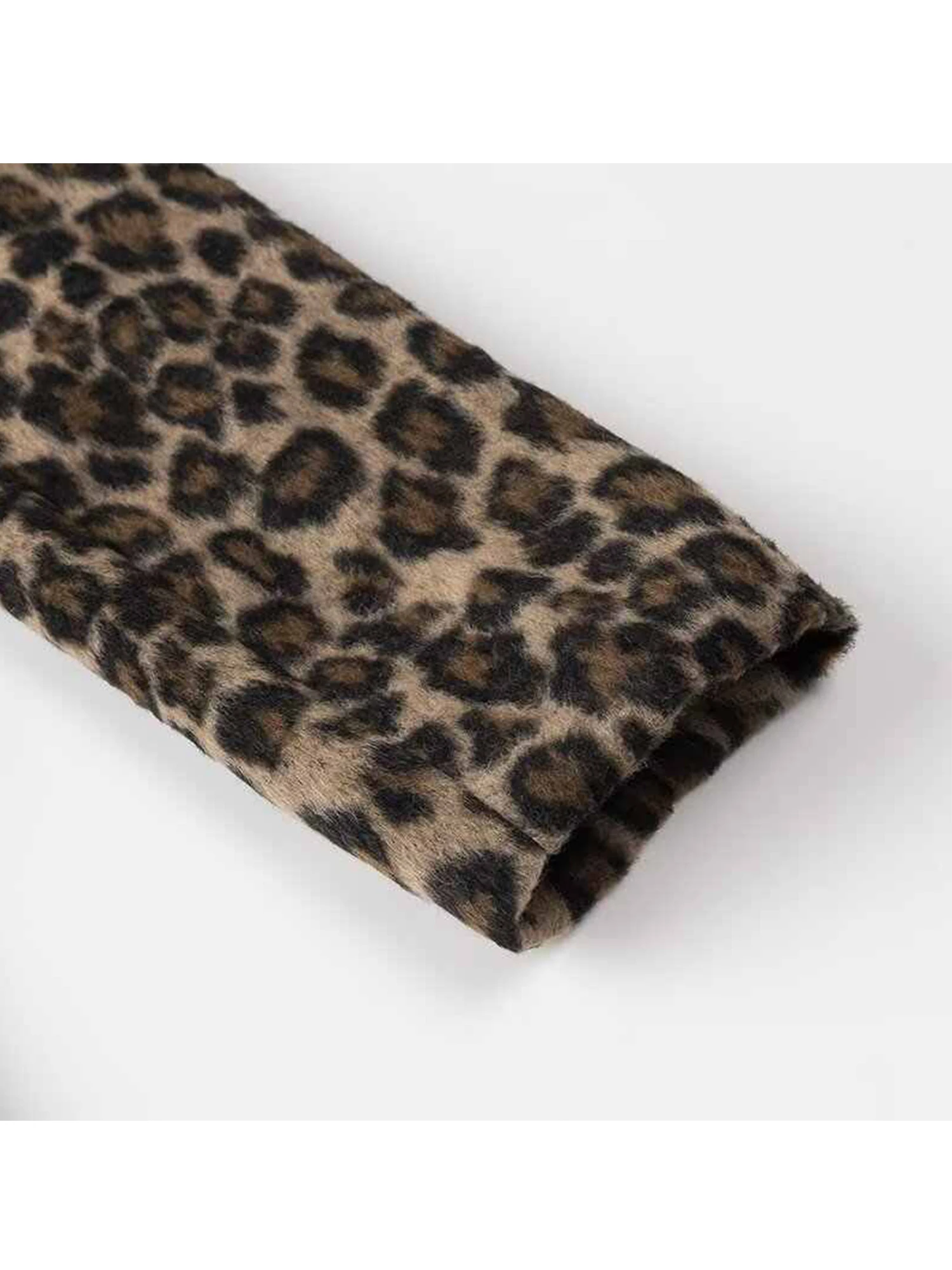 Women's Leopard Blazer Jacket Single Breasted Suit Coat Y2k Harajuku Vintage 2000s Long Sleeve Casual Outerwear Clothes Autumn