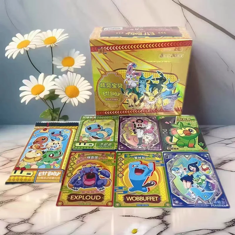 30-Büte Pokemon Anime Spiel Elf Karte Luxus Haustier Karte Sammlung Austausch Box Karten Spielzeug Kinder Hobbys Spielzeug Urlaub Geschenk für Kinder