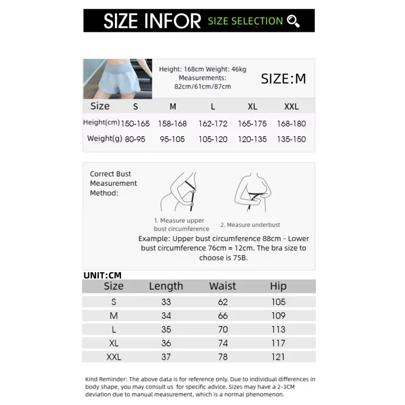 DRUR Running Short Women Gym Shorts 2 in 1Elastic Waist Shorts With Pocket Female Tennis Sportswear Fitness Clothes Jogger Pant image 6