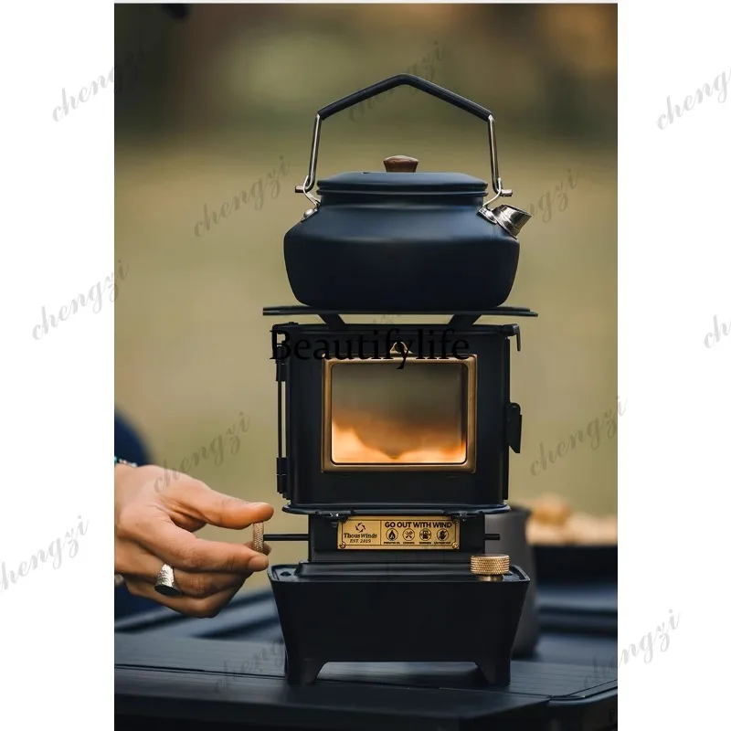 Furnace Heater Outdoor Camping with Storage Bag Tea Brewing Grill