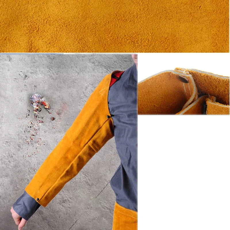 XL Electric Welding Sleeve Cow Leather Lengthened High Temperature Operation Welder Hand Sleeve Cow 44-2124 Long Sleeve