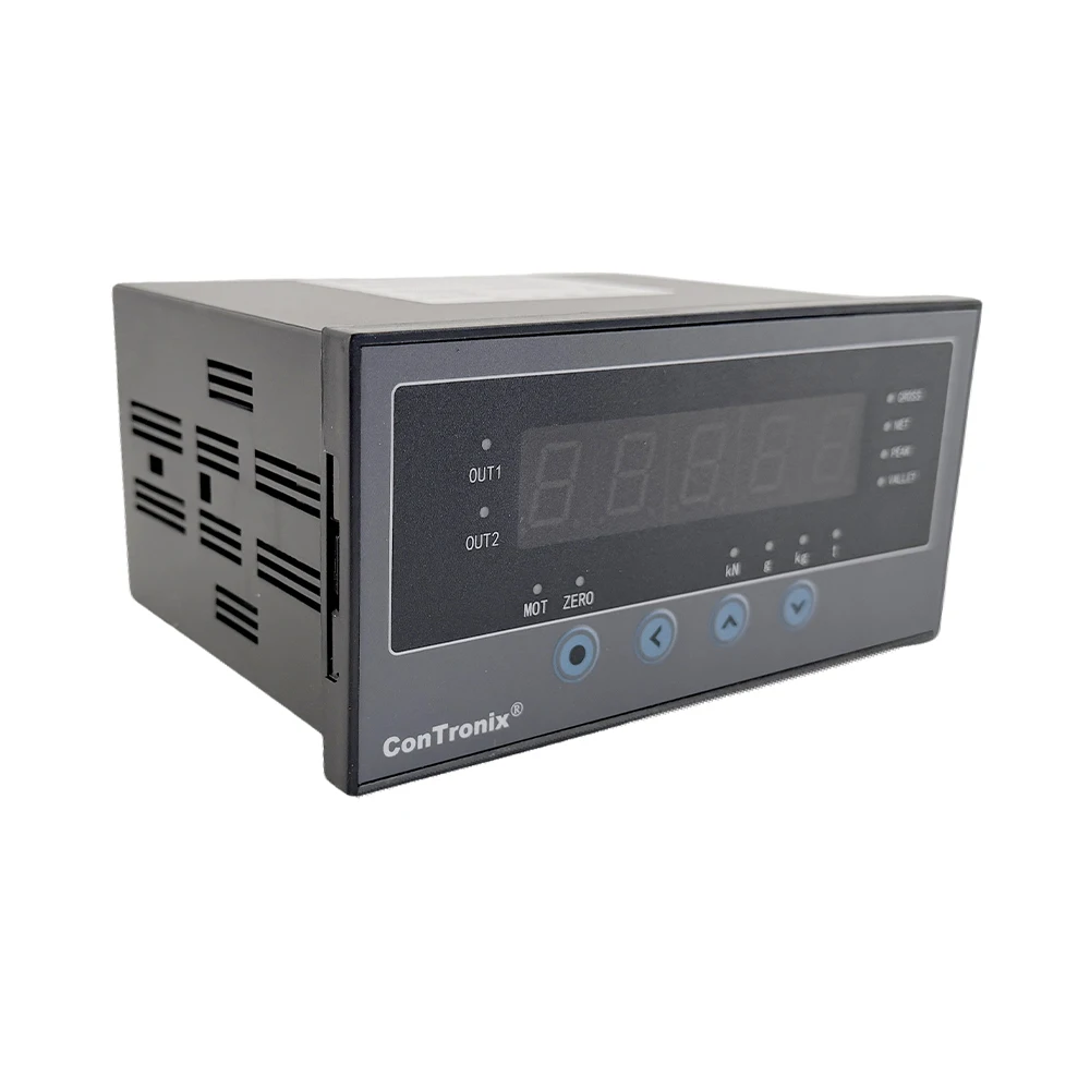 High Precision Weighing Indicator 160x80mm Load Cell Controller 220V AC 2 Relay Outputs for Pressure Force Measurement