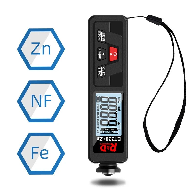 Car Paint Thickness Gauge Electroplate Metal Coating Thickness Gauge for Car 0-1500um Fe NFe Zn ET330 Coating Tester Meter