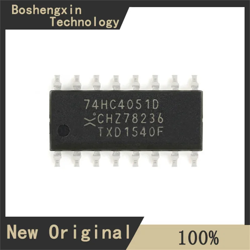 10 Buah 74HC4051D,653 Chip IC Sakelar Analog SOIC-16 74HC4051D