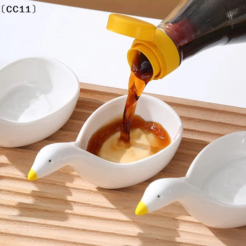 Cute Plastic Goose Rabbit Shaped Dishes Mini Cream Bowls Adorable Design Tableware For Afternoon Tea Food Serving Dish〔CC11〕