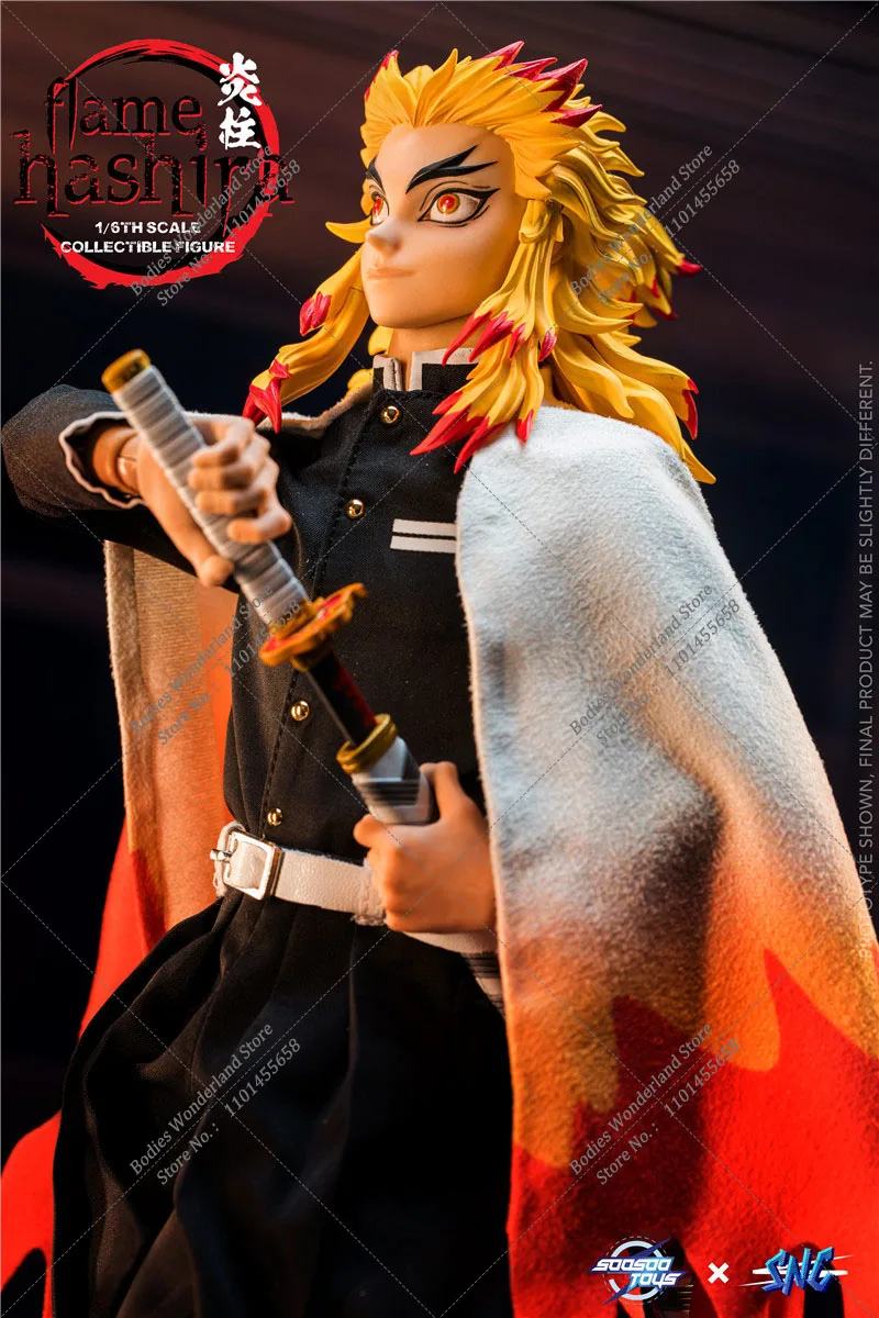 SC-001 1/6 Scale Collectible Japanese Classic Anime Demon Slayer Rengoku Kyoujurou 12 inches Action Fugure Model Toys for Fan