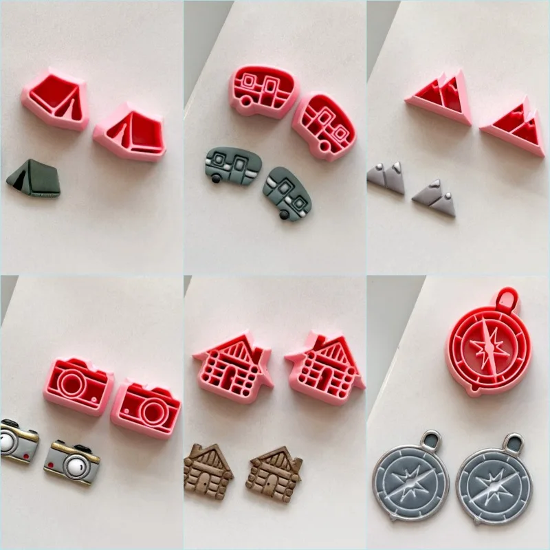 

DIY Earrings Polymer Clay Molds Soft Pottery Earrings Clay Cutter Seaside Series INS Earring Jewelry Pendant Making Clay Tools