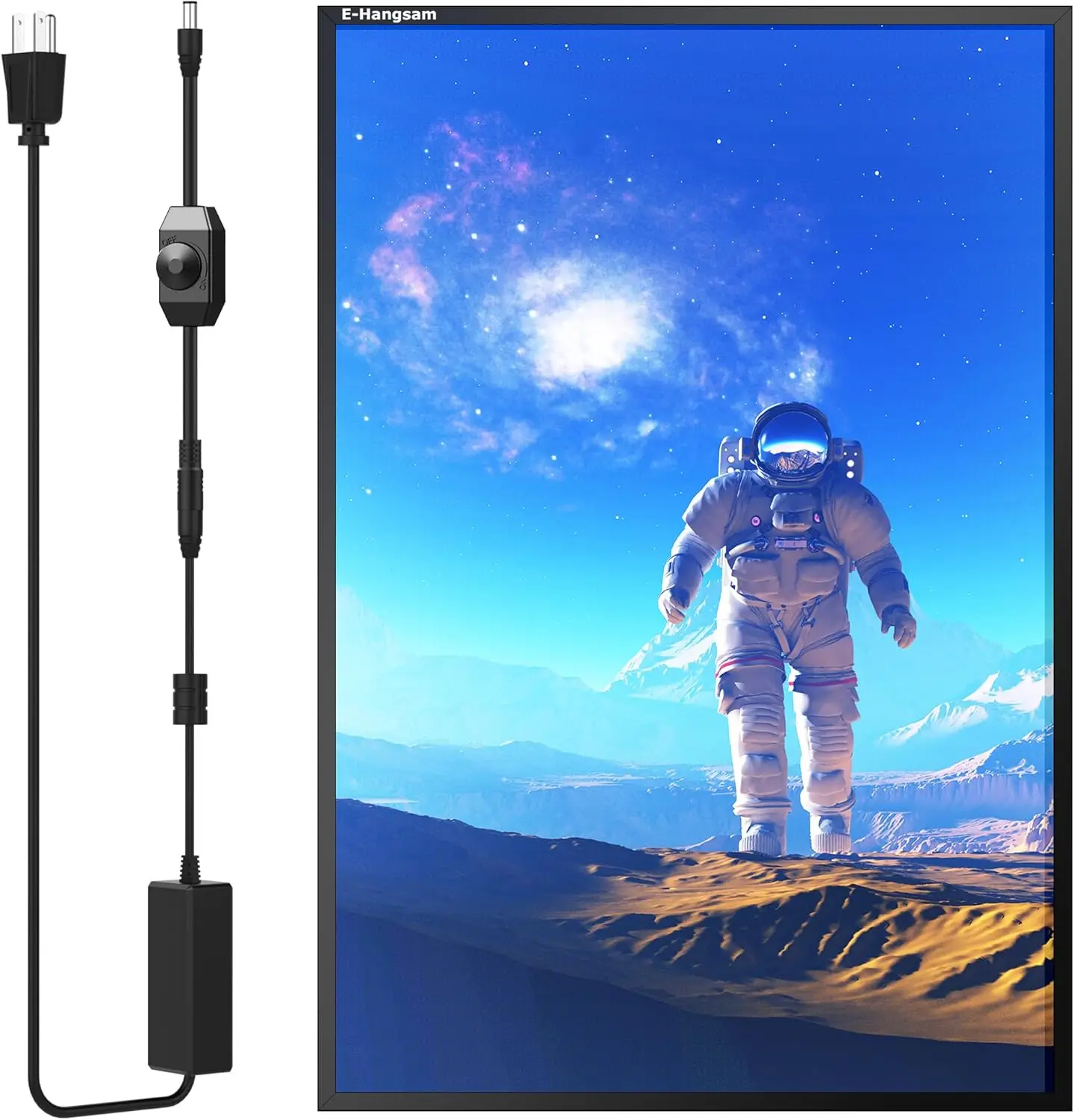 27x40 Inch LED Movie Poster Frame with Dimmer On/Off Switch - Sleek Black Snap Open Design, Wall-Mounted Light Box Sign for Home