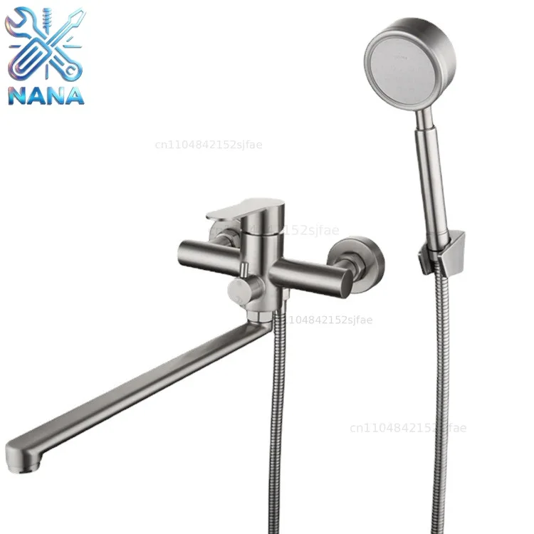 

Cross-border 304 stainless steel into the wall, extended nozzle, kitchen pressurized spray set, multi-functional