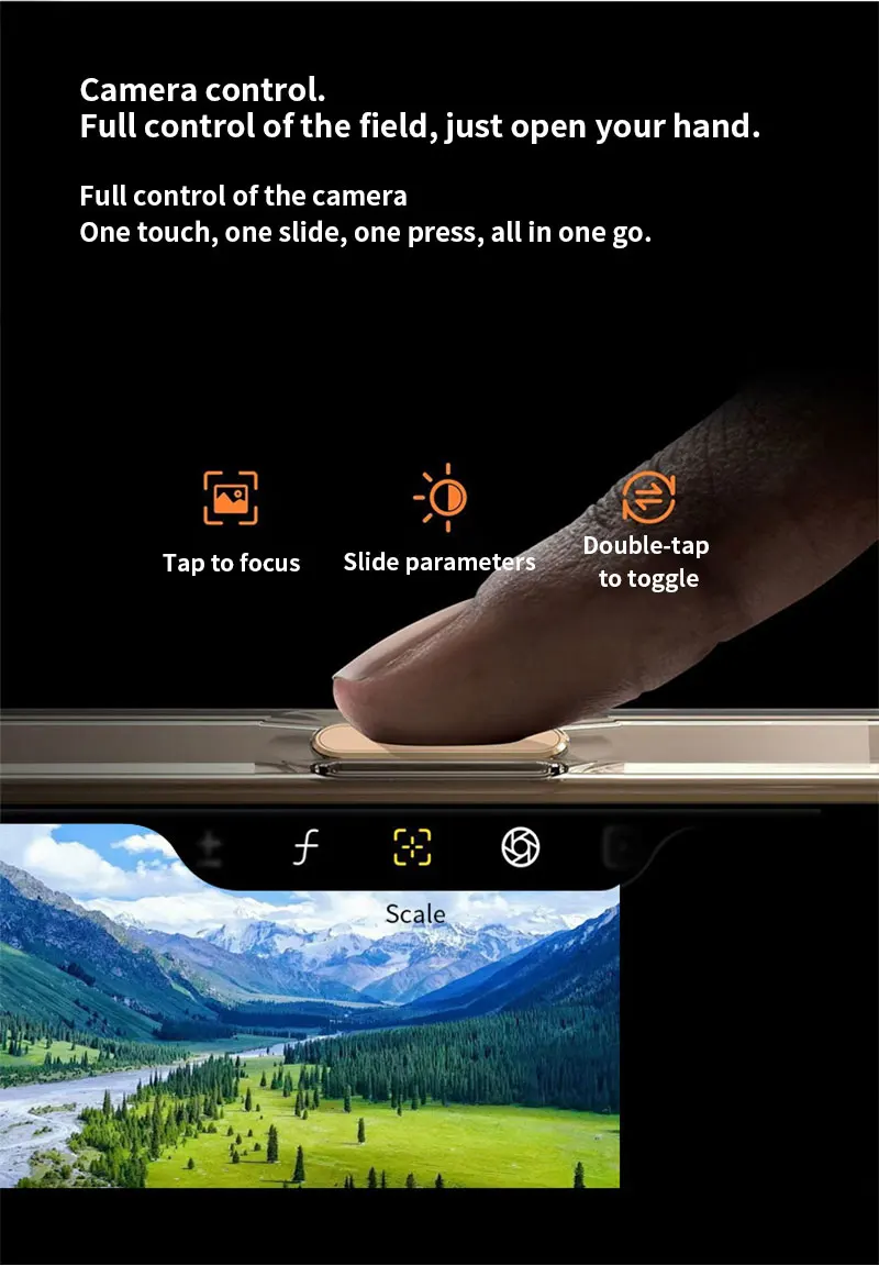 New Phone Side Button Sticker AI Button Capacitive Touch Anti-Scratch Phone Camera One Touch Sensor Button Sticker For iPhone 16