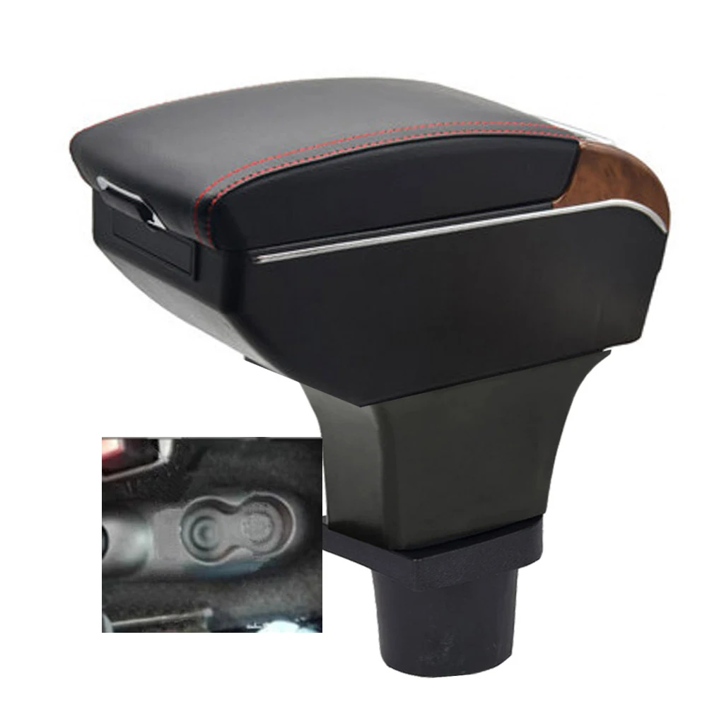 For Fiat 500 Armrest Box Retrofit Parts Center Console Special Storage Space Car Elbow Rest with USB Cup Holder