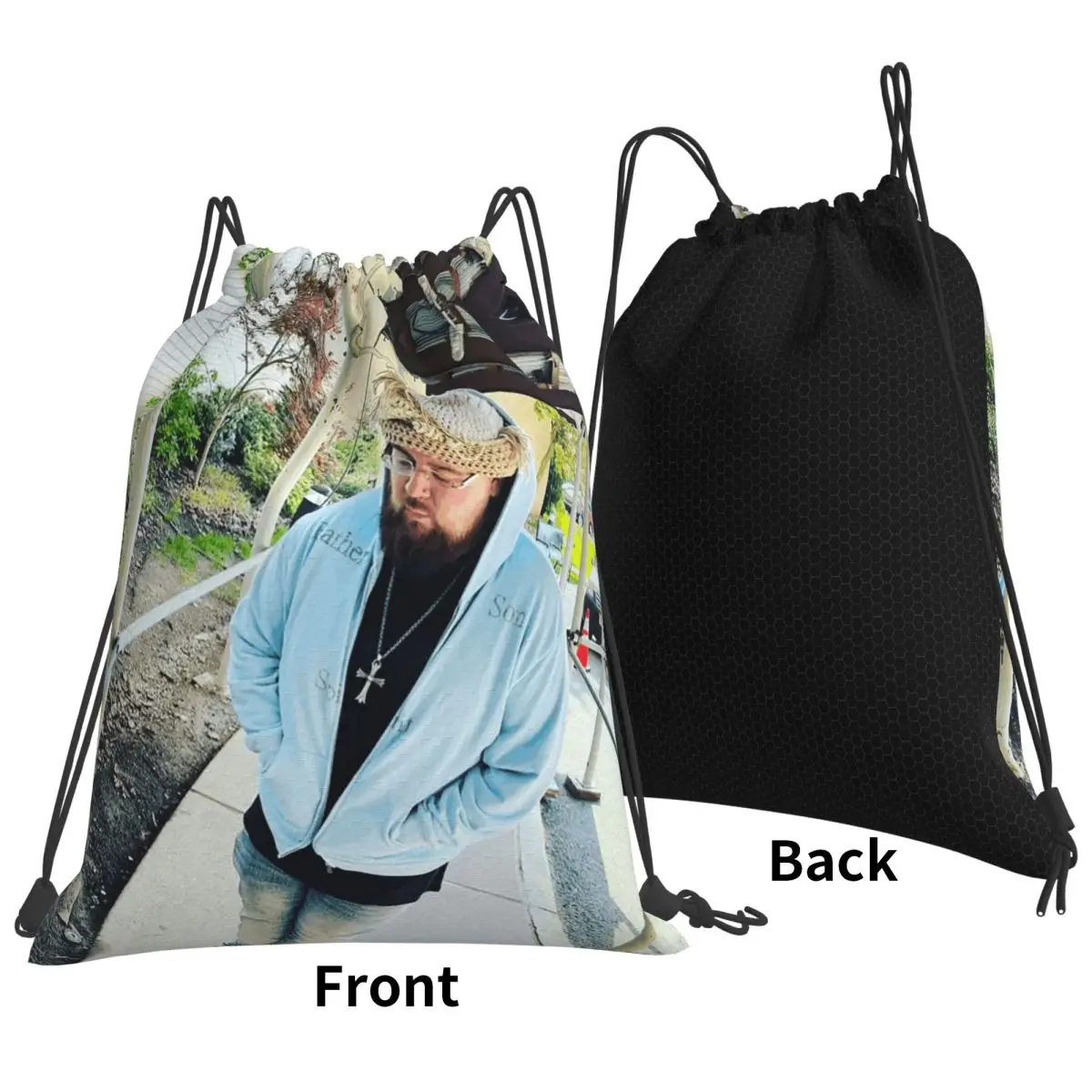 Joeyy Singer Vocalist Music Rapper Backpacks Casual Drawstring Bags Sports Bag Book Bags for Travel Students