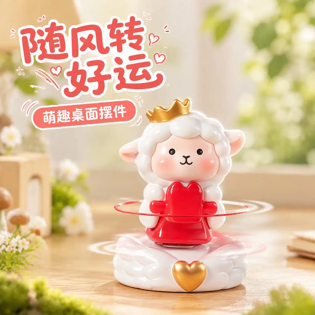 Moumou Sheep's Wind Seeking Journey Blind Box Trendy Toy Rotating Zodiac Sheep Kawaii Desktop Decoration Ornament Surprise Gifts - view 2