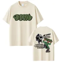 Camiseta gráfica del rapero Mf Doom Album Madvillainy para hombres y mujeres, camisetas Vintage de moda Hip Hop, camiseta informal de algodón de gran tamaño para hombre