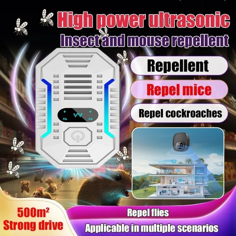 Ультразвуковой отпугиватель вредителей: грызунов, мышей, комаров, насекомых. Электронное устройство для дома и сада, безопасное для использования.