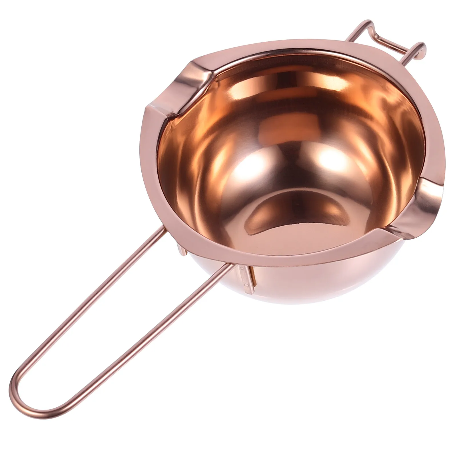

1pc Stainless Steel Melting Bowl Chocolate Caramel Butter Heating Pot Golden Kitchen Tool Baking Cooking Extended Handle Easy