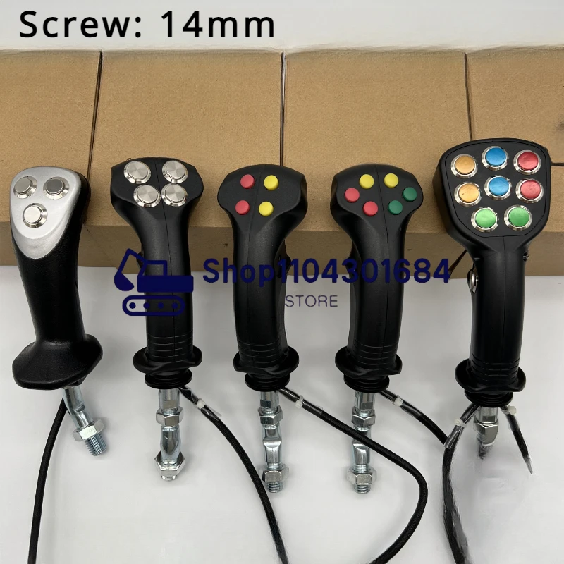 

For Excavator Parts Logging Iron Stone Tools Agricultural Harvester Electric Control 3456789 Button Joystick Handle Glue Gear
