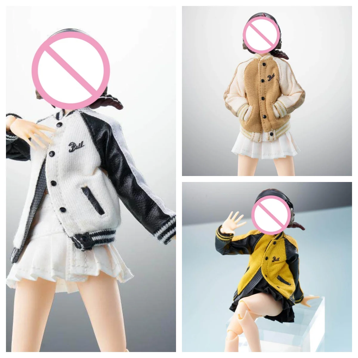 

Комплект HIPLAY HASUKI: бейсбольная куртка и плиссированная юбка, набор одежды для кукол 1/12 Mecha Lady, аксессуары для кукол, подходят для фигурок.