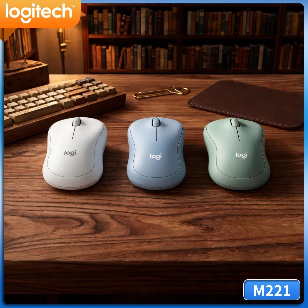 Logitech M221 Silent Wireless Mouse,Nano USB Receiver,1000DPI Precision,Silent Operation,For Desktop Laptop Study Work