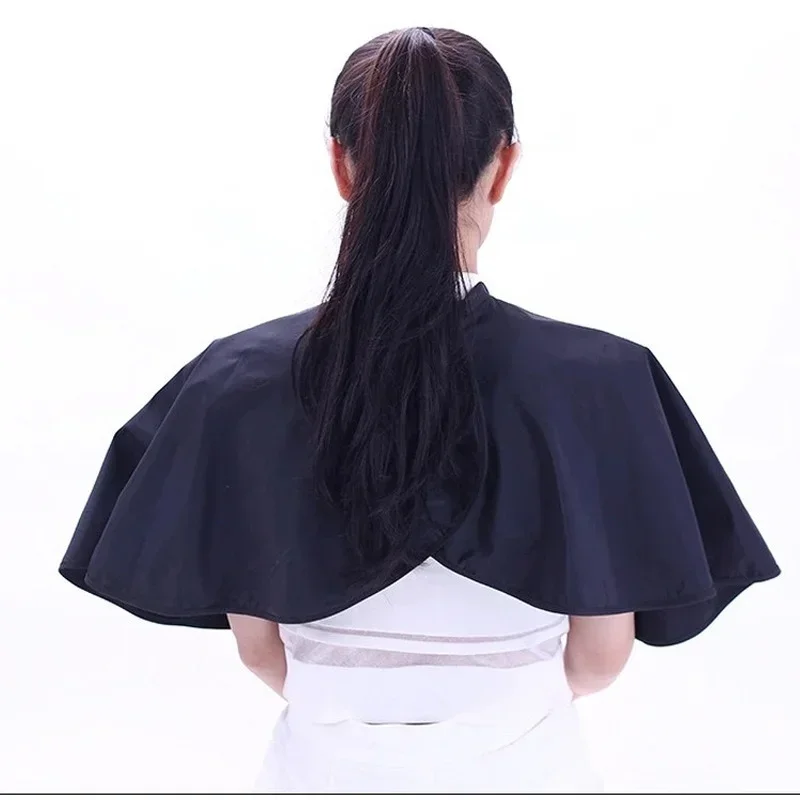 Hair Dye Tools Short Square Black Waterproof Hairdressing Salon Barber Hair Cutting Cape Cloth Wrap Hairdressing Cape Barber