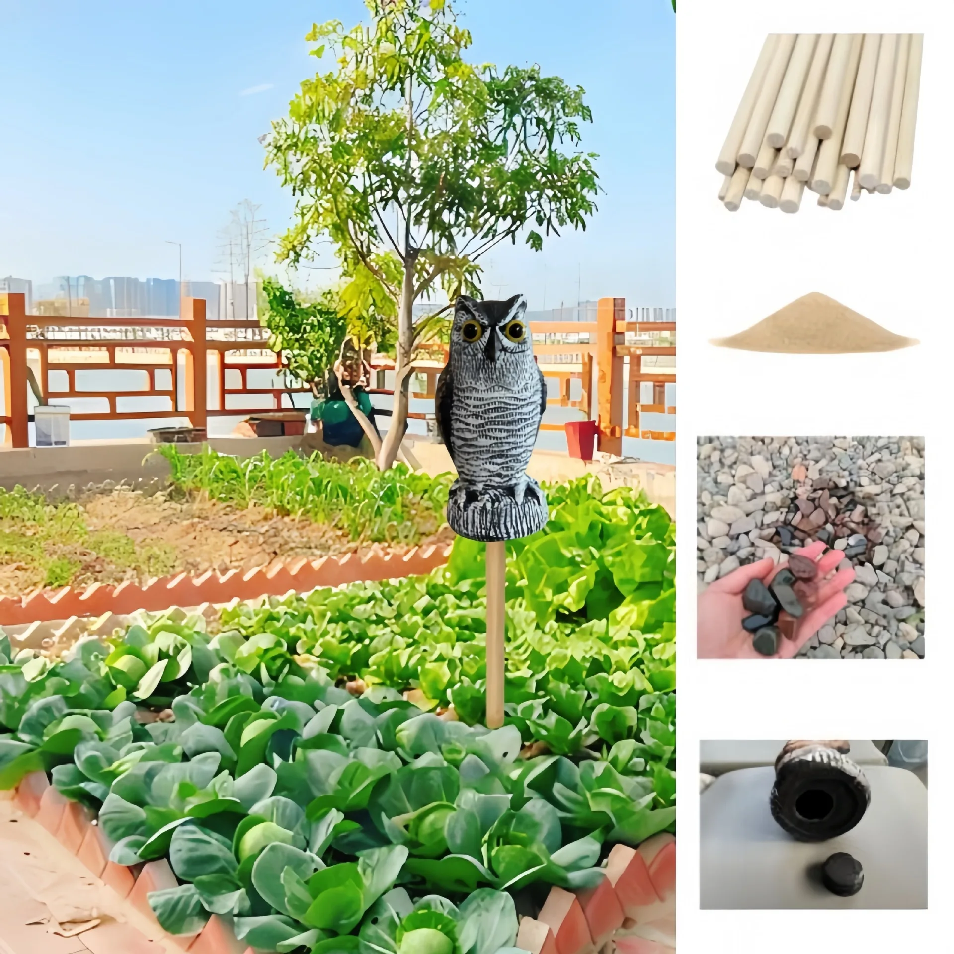 New Bait bird repelling simulation owl garden scare bird products garden landscaping owl orchard ornaments courtyard decoration