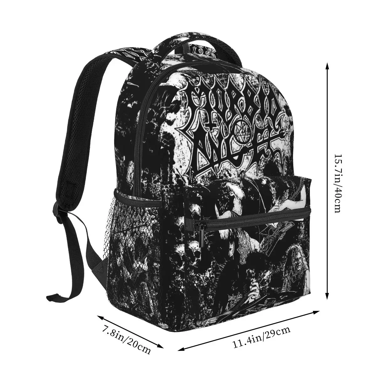 Morbid Angel Blessed Are The Sick 1991 Florida Death Metal Student Backpack School Bag Daypack for Boy Girl Bookbag Shoulder Bag