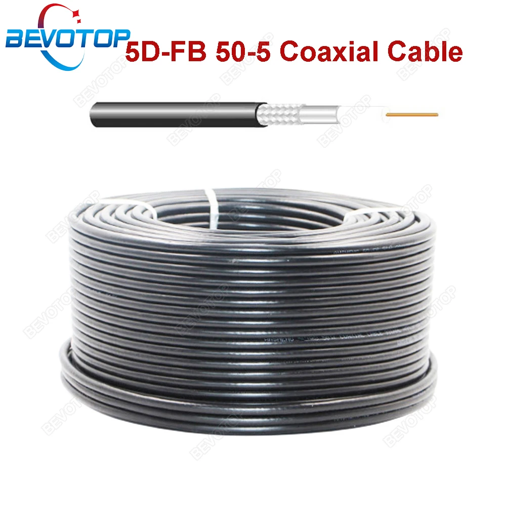 10M~200M 5D-FB Coaxial Cable High Quality Low Loss 50 Ohm 50-5 Pigtail Jumper Wire Cord BEVOTOP