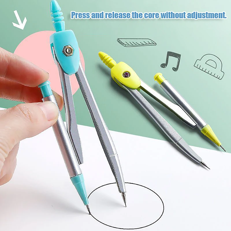 7Pcs Compass Ruler Set Student Ruler Set Cute Triangle Ruler Set Exam Specific Ruler Box Set Drawing Tools School Supplies