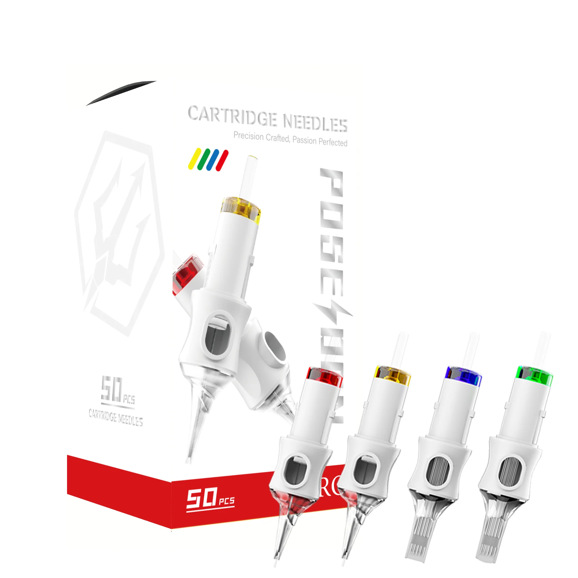 

50Pcs Tattoo Needles POSEIDON V6 PRO MAX Tattoo Cartridge Needles New Disposable Safty Permanent Makeup Tattoo Needles Kit