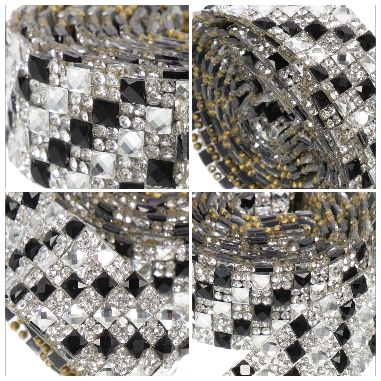 

1 Roll Rhinestone Ribbon Self Adhesive Bling Trim for Clothes DIY Craft Exquisite Multi-Function Decorative Craft Trim