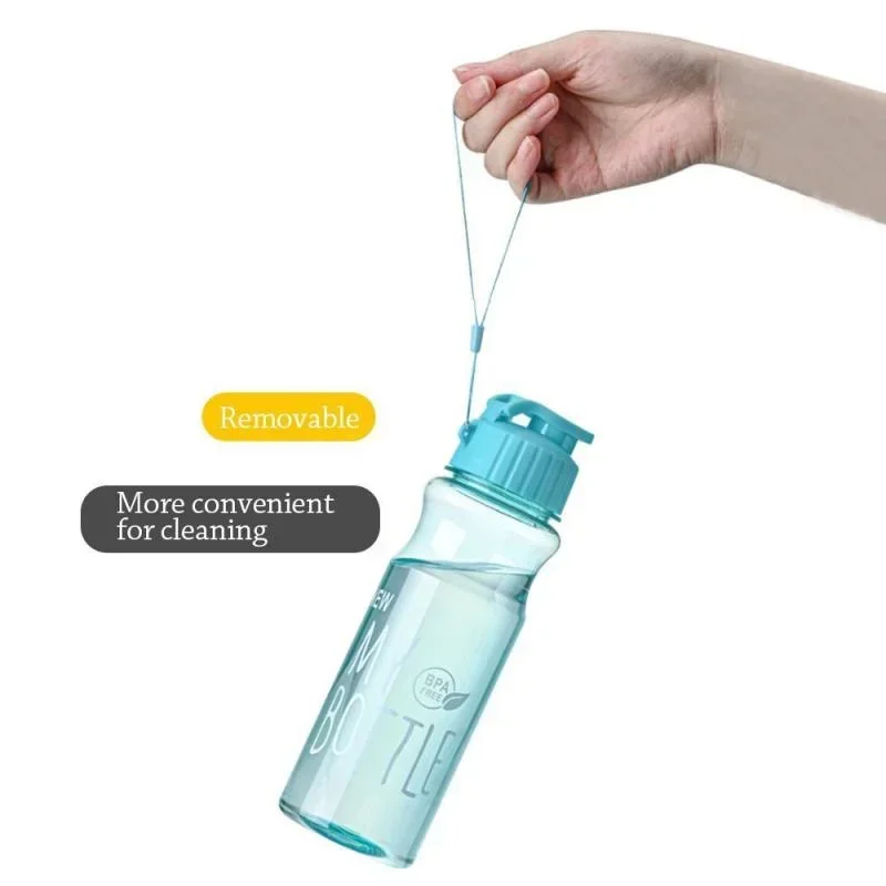 Gift Plastic Water Bottle Large Capacity Sports Kettle Wholesale Transparent Cold Water Cup Outdoor Portable 650ml