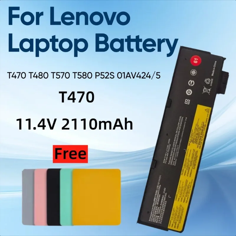 

2110mAh 11.4V 01AV423 SB10K97580 for Lenovo ThinkPad T470 T480 T570 T580 P52S 01AV424/5 Laptop Battery