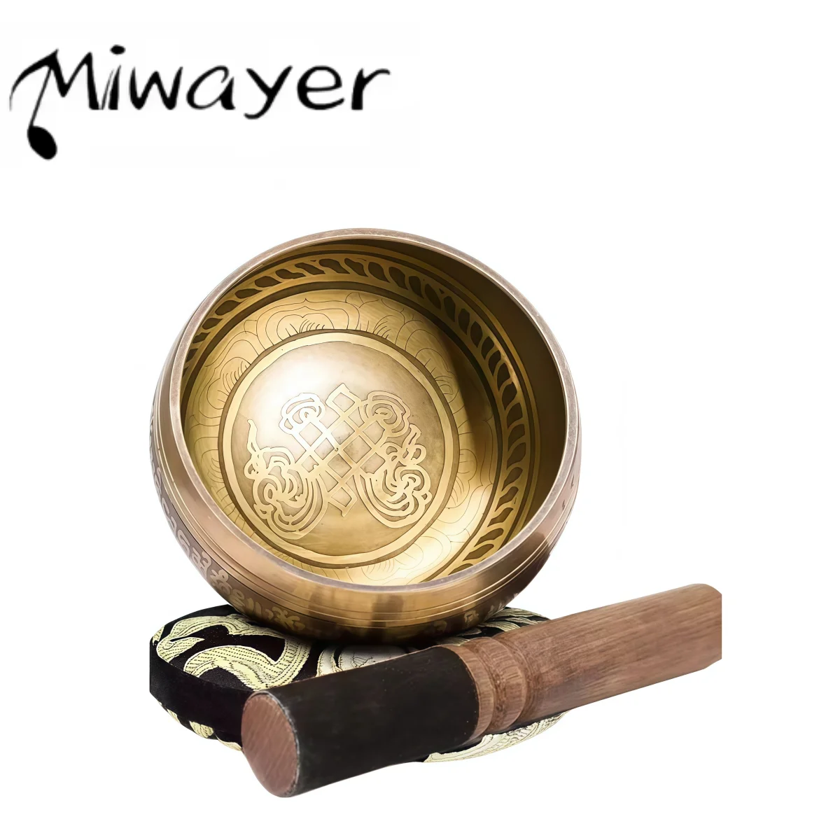 Juego Completo de Cuencos Tibetanos Miwayer, Cuenco de Sonido Totem con Nudo de la Suerte y Martillo, Regalo para Meditación, Yoga y Canto de Bendición
