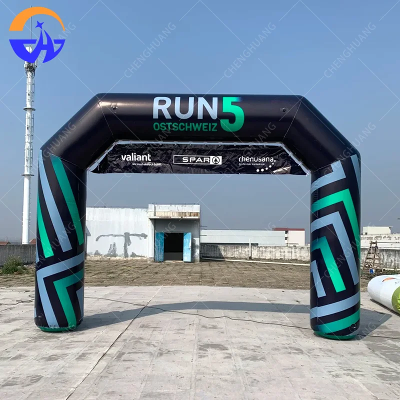 Custom LOGO Inflatable Event Arch with Blower for Outdoor Sports Race Festival Mall Advertising Decoration