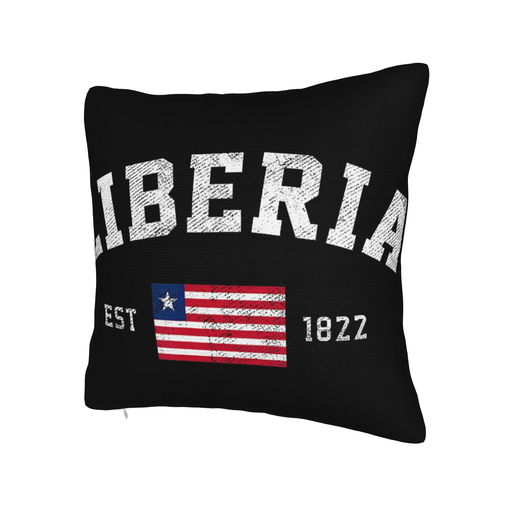 Decorative Pillowcases Liberia Independence Day Merch Living Room  Pillow Case Cover Square Style Multi-Size