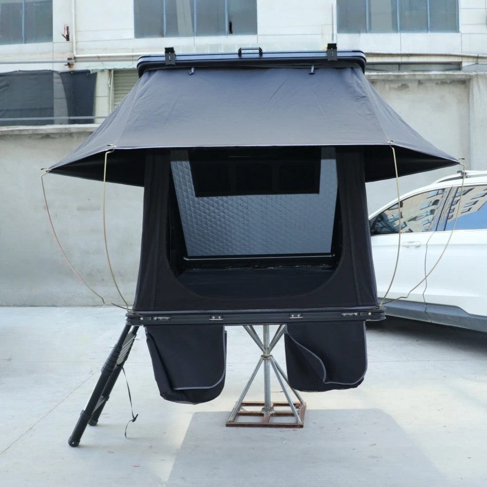 Overland 2-3 Person Aluminium Roof Top Tent Hard Shell Rooftop Tent for Car SUV Truck Camping