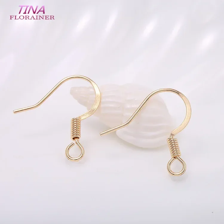 20PCS Brass metal plated 14k gold Color earring hooks accessories earwires wholesale diy earrings findings