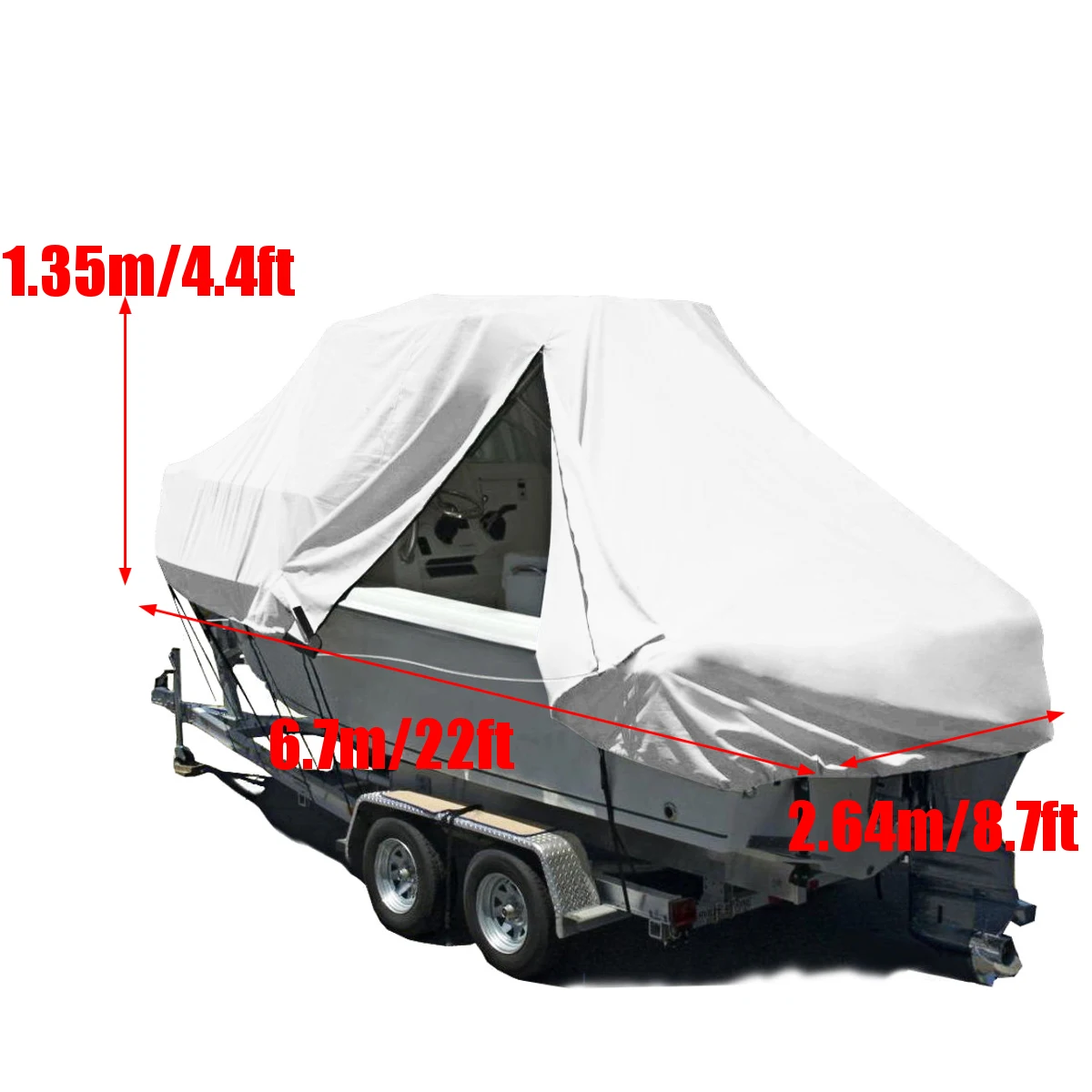 19ft-22ft Boat Cover Marine Boat Yacht New Design Premium Heavy Duty Trailerable Jumbo Boat Cover