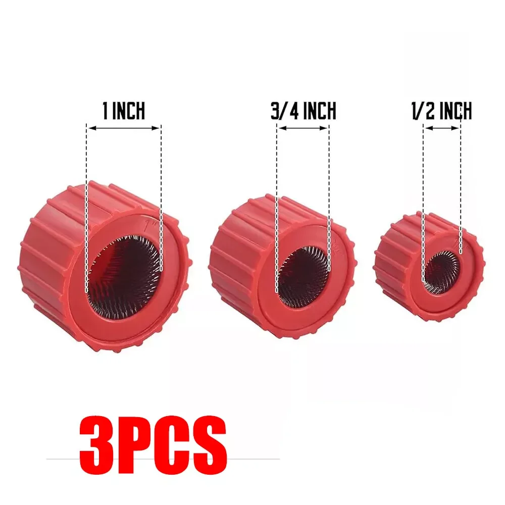 

3PC Copper Pipe Cleaner BrushFor Drill/Driver 15mm 22mm 28mm Plumbing Hex Bit Durable Car Accessories Copper Pipe Cleaning Brush
