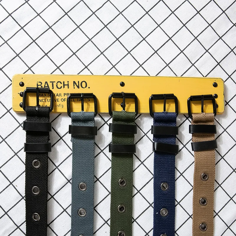 2024New Fashion Canvas Belts Men Fashion Metal Pin Buckle Military Tactical Strap Male Elastic Belt for Pants Men's Tooling Belt