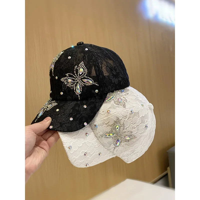 

Lace Flowers Baseball Caps for Women Summer Breathable Mesh Snapback Hat Hip Hop Hat Fashion Sun Hat Gorras