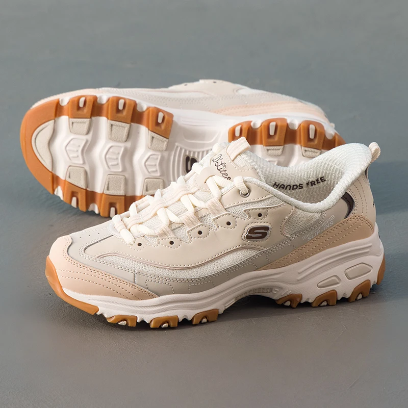 Skechers Women's Sneakers D'Lites Panda Shoes Thick-Soled Height-Increasing Wear-Resistant Fashionable Casual Shoes 150537-Nttp