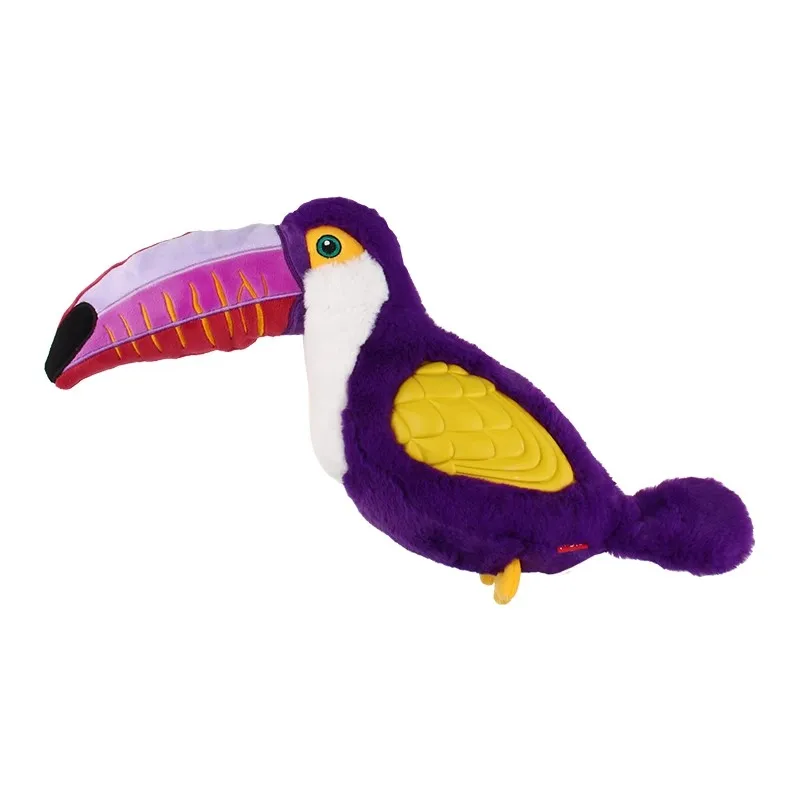 GiGwi Dogs Toy Jungle Toucan Series Toys with Simulated Plush Interactive Soundmaking Toys for Washable Dog Durable Chew Pet Toy