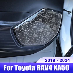 For Toyota RAV4 2019 2020 2021 2022 2023 RAV 4 XA50 Hybrid Car Door Audio Speaker Trim Cover tainless Steel Accessories