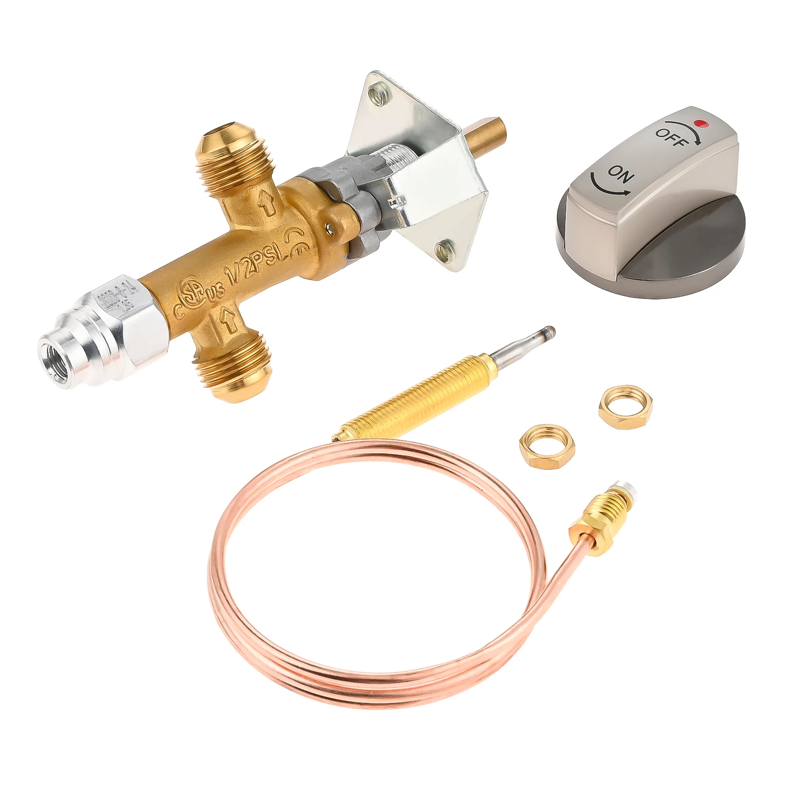 

Low Pressure LPG Propane Gas Flame Failure Safety Control Valve Kit with M8*1 Thread Thermocouple for Gas Grill Heater Fire Pit