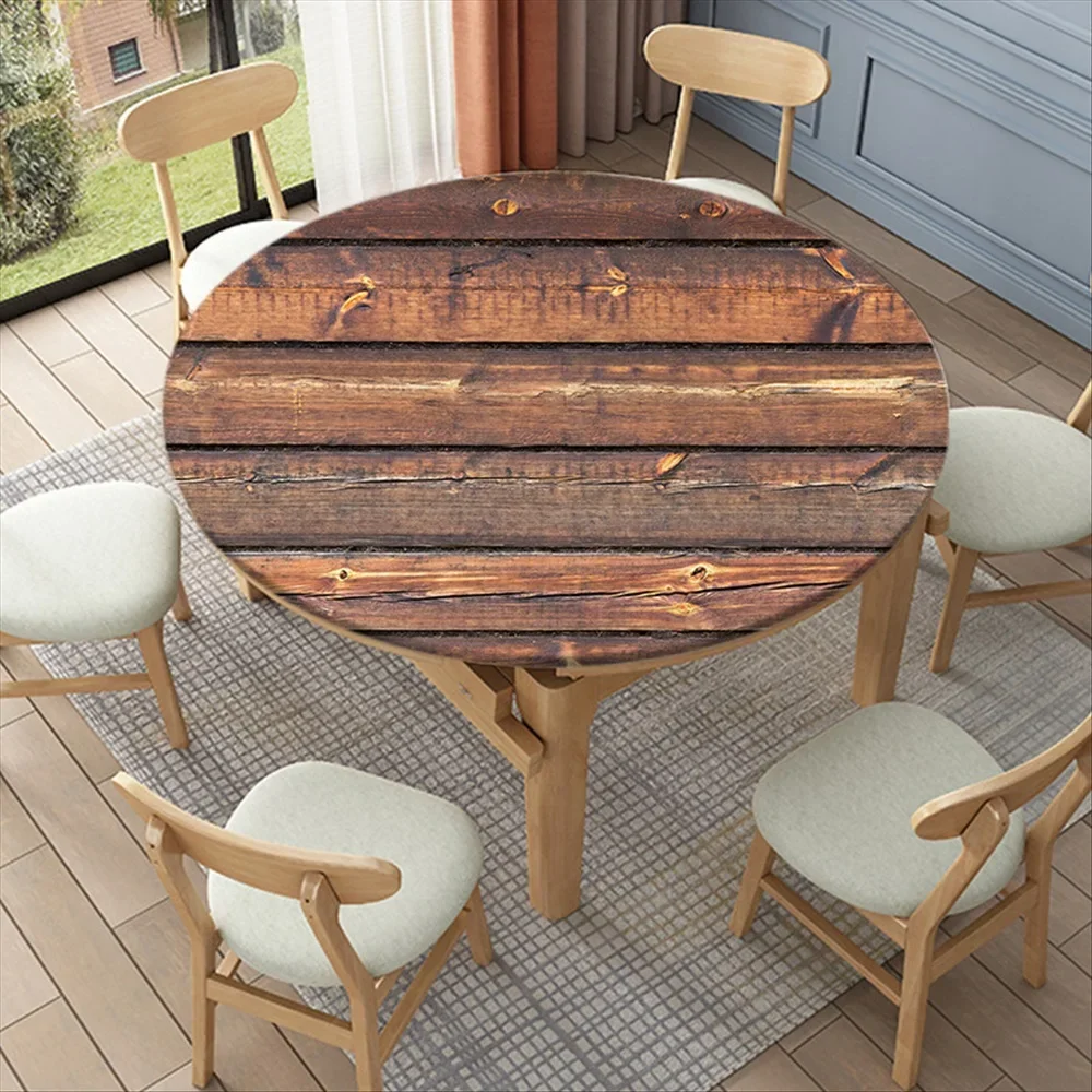 Retro Simulation Wood Grain Tablecloth Bark Grain Coffee Table Table Cloth Cover Cloth Photography Decorative Background Cloth