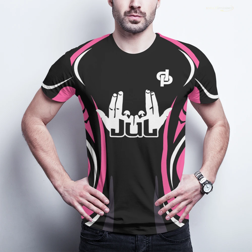 2026 New JUL T-shirts Men And Women Pink Breathable Quick-drying Training DP Football Jerseys Summer Fashion Casual Sports Tops